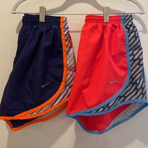 2 Pair Colorful Nike Dri-Fit Shorts, Size Small